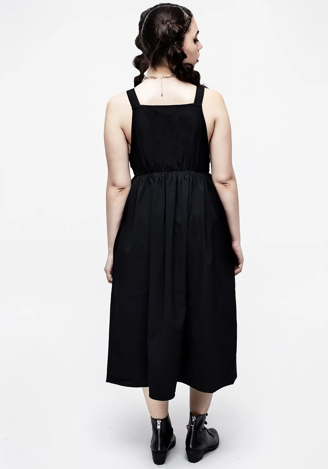 Camden Textured Midi Pinafore Dress