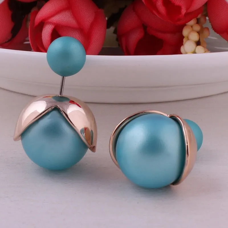 Candy Colored Rubber Sphere Earrings