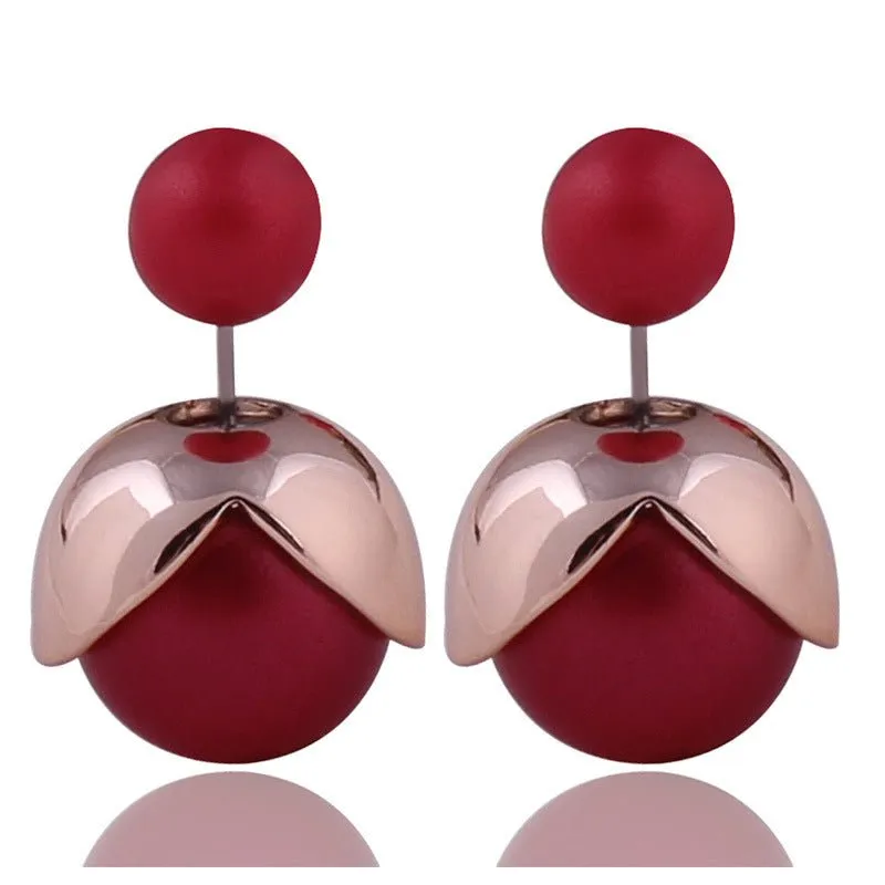 Candy Colored Rubber Sphere Earrings