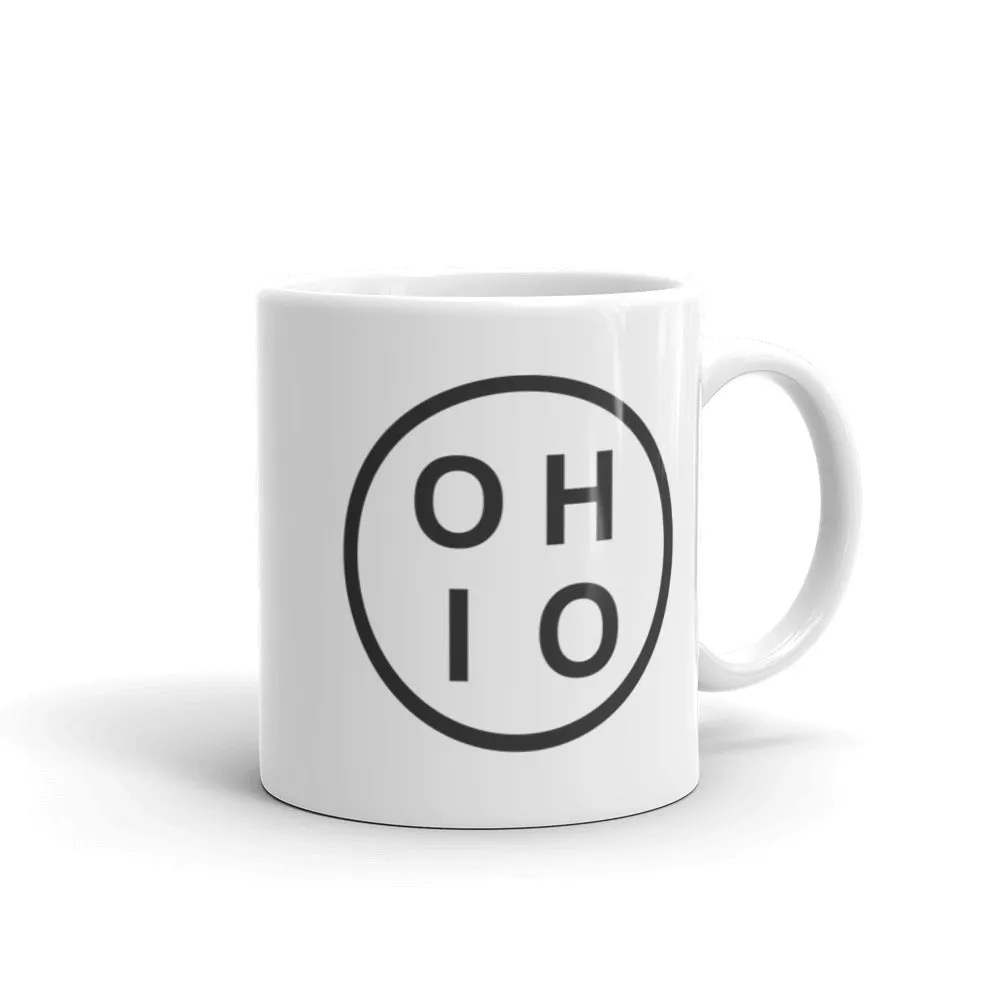 Circle Ohio glossy mug