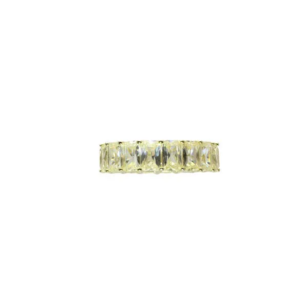 COLORED EMERALD CUT ANNIVERSARY BAND