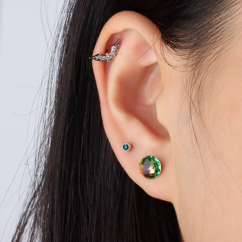 Colored Gemstone Stud