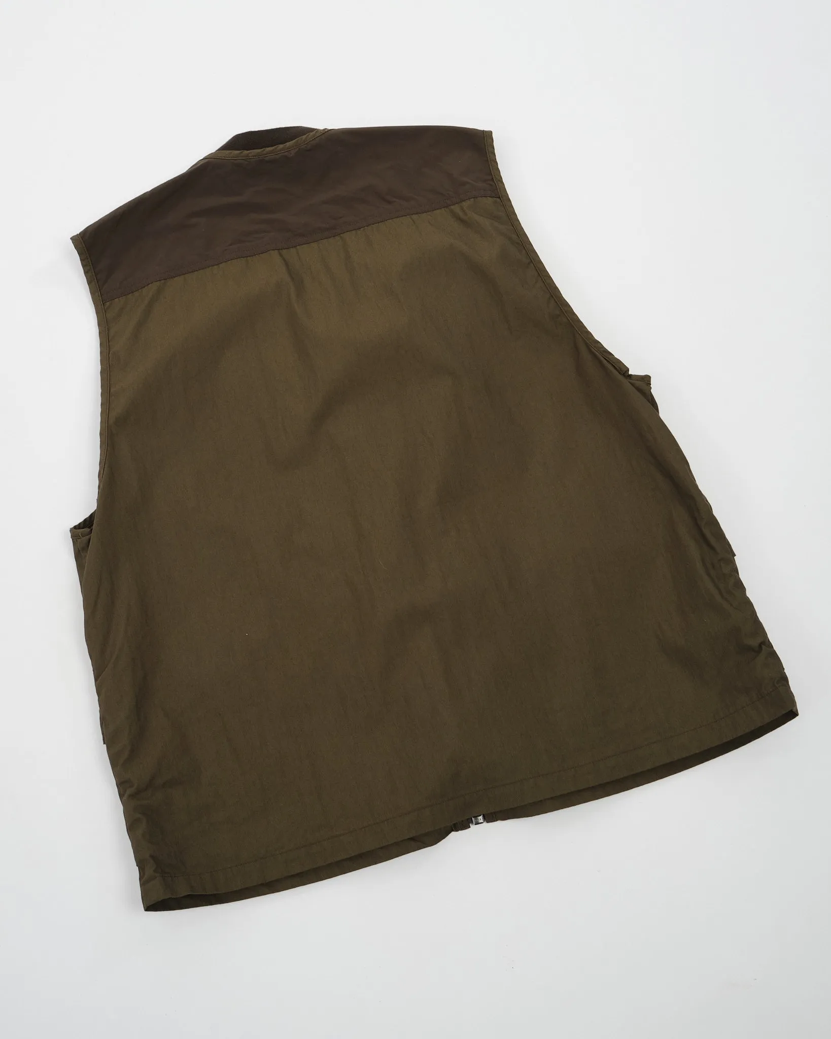 COTTON NYLON UTILITY VEST ARMY GREEN