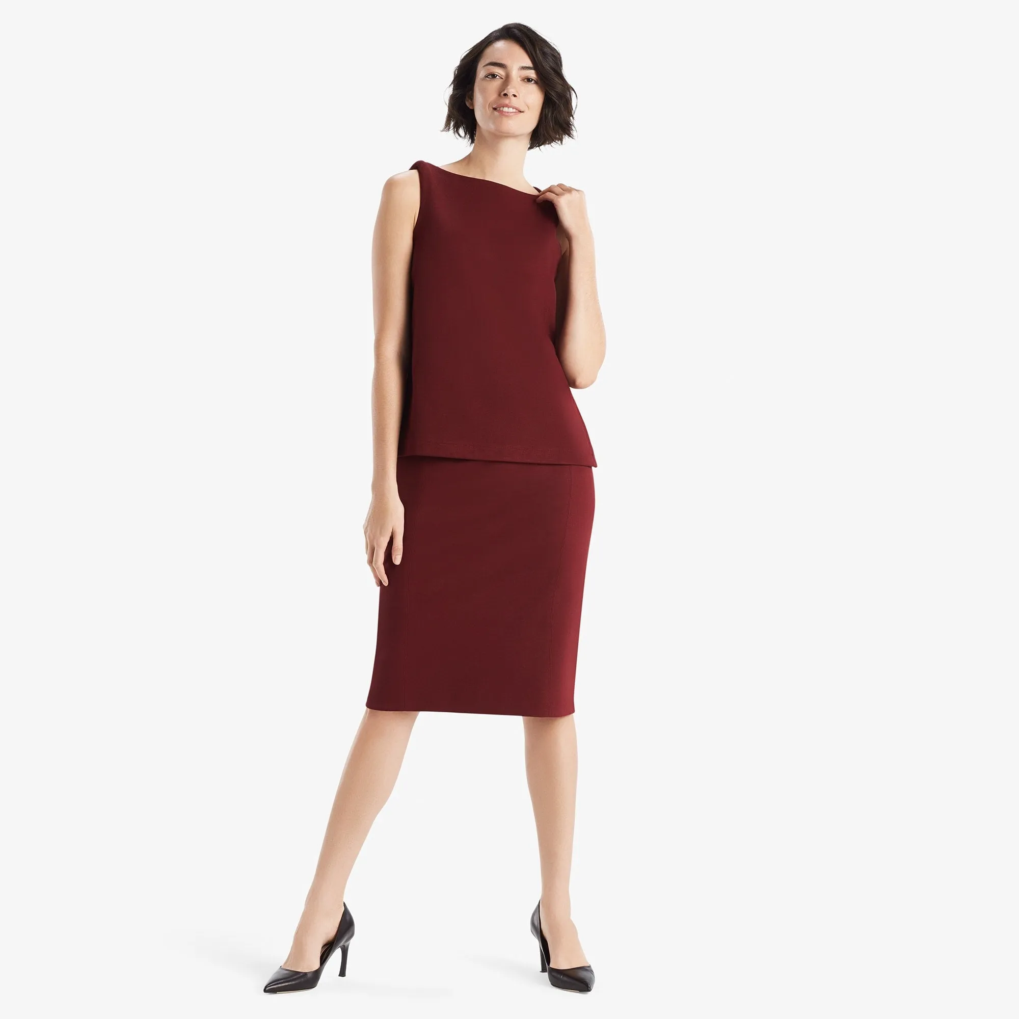 Dorchester Skirt - Textured Ponte :: Pinot