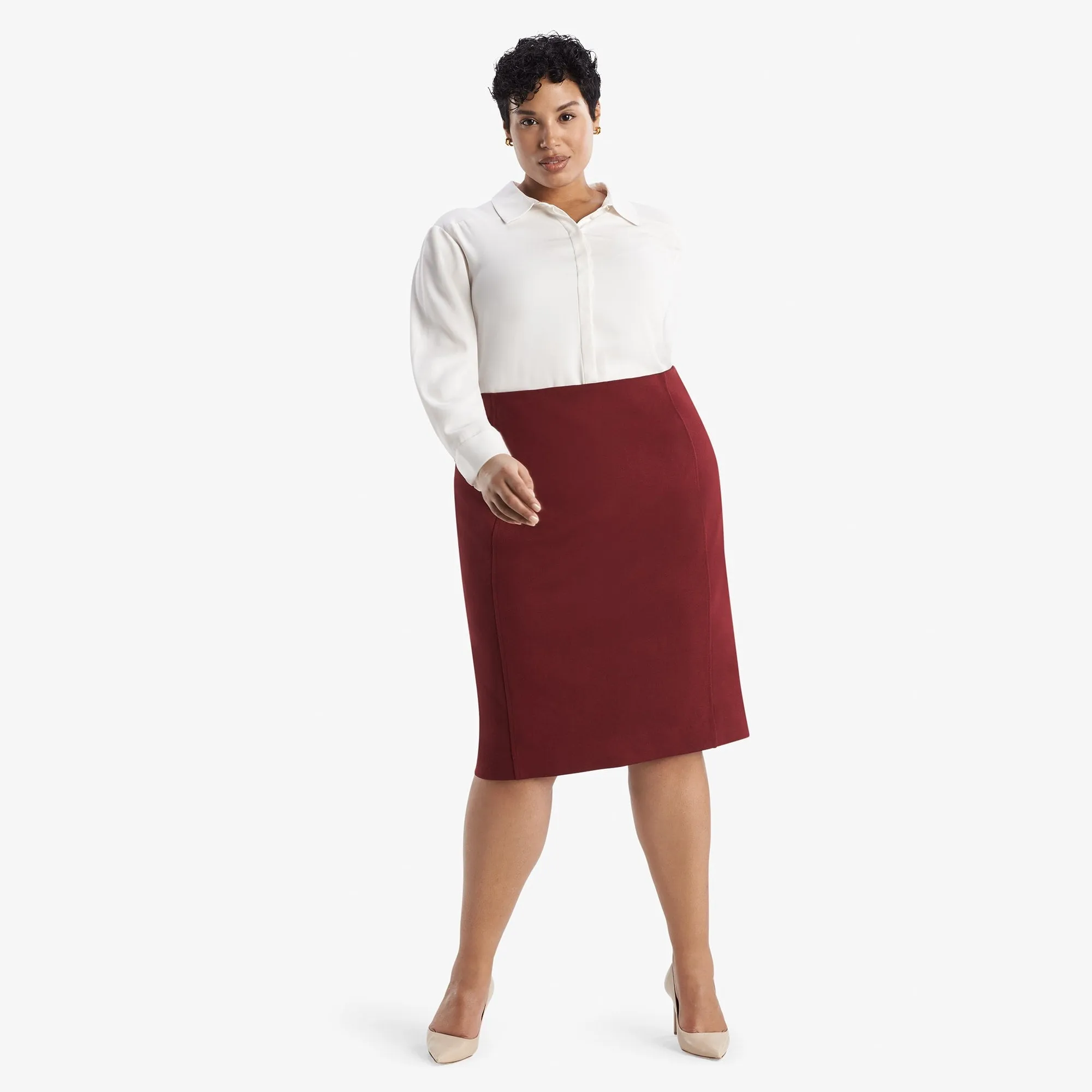 Dorchester Skirt - Textured Ponte :: Pinot