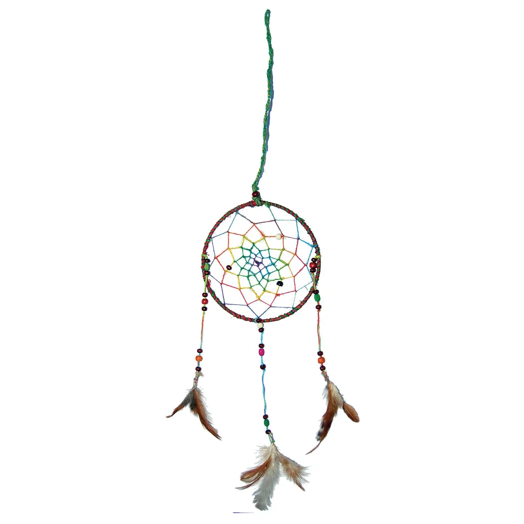 Dream Catcher Multi Colored With Feathers