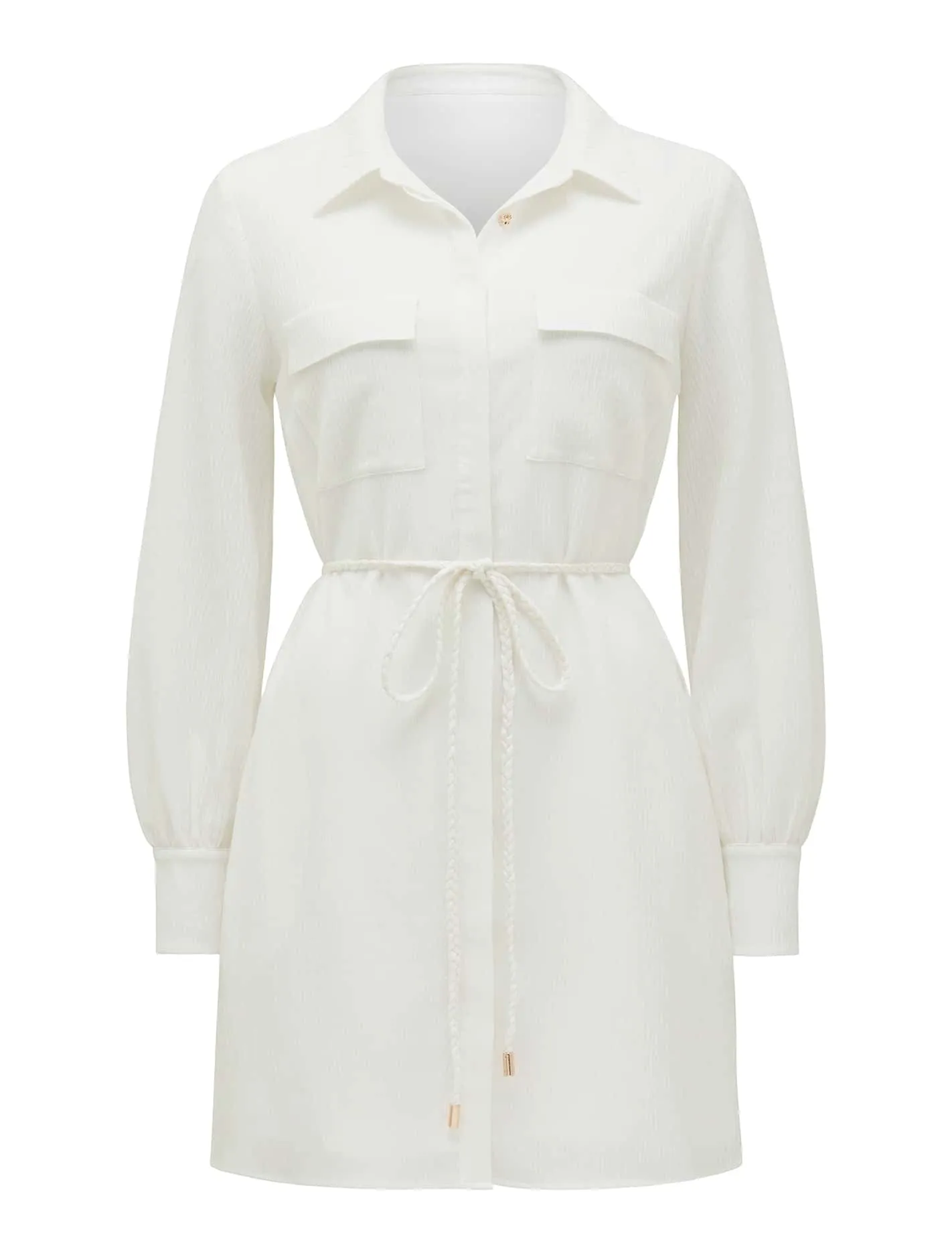 Eloise Textured Shirt Mini Dress