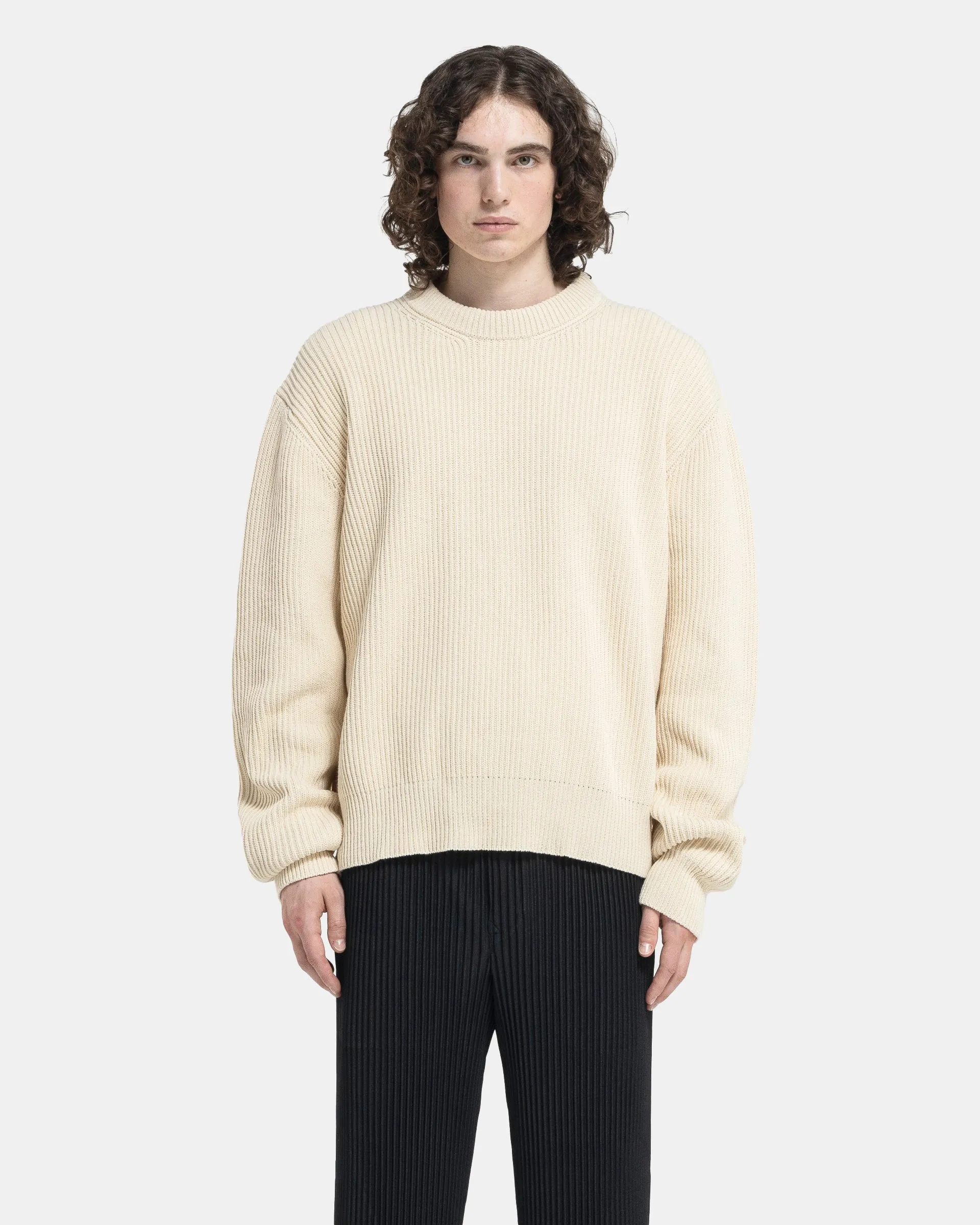 Flower Crewneck in Natural White