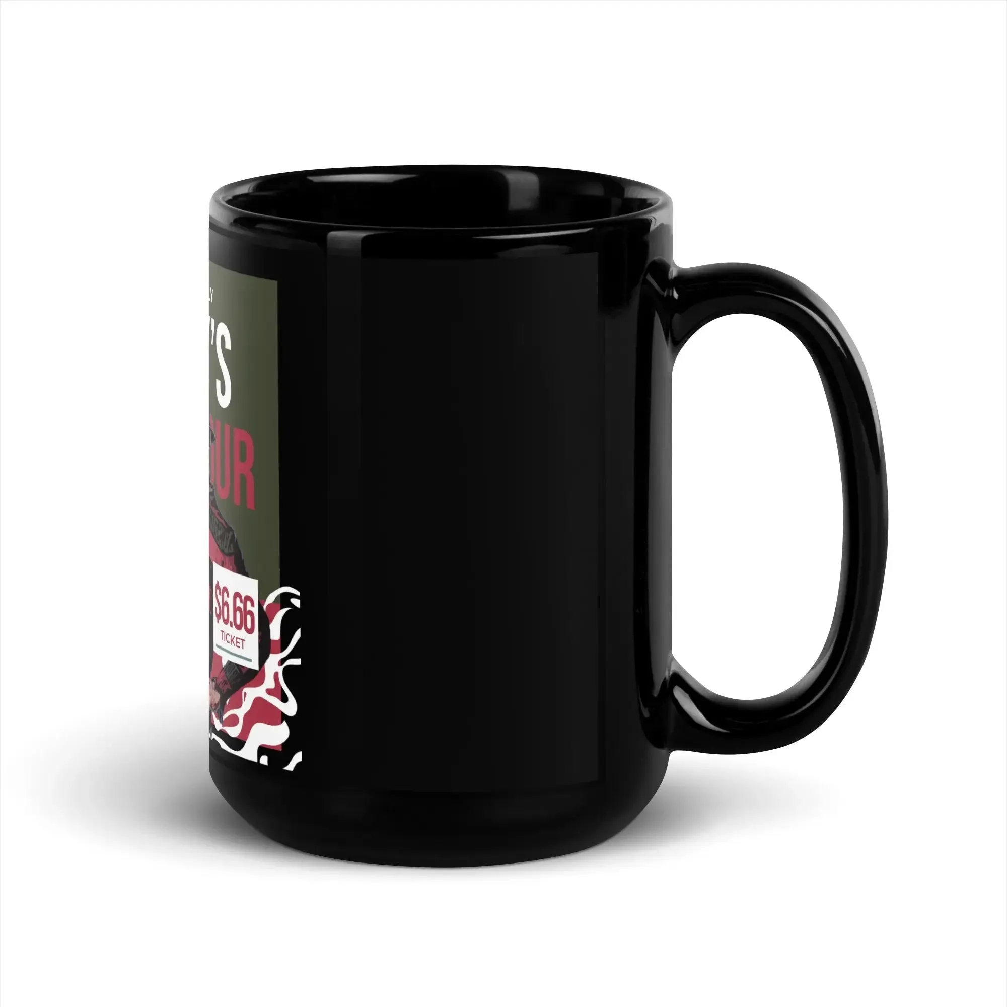 Freddy's Dream Tour Black Glossy Mug