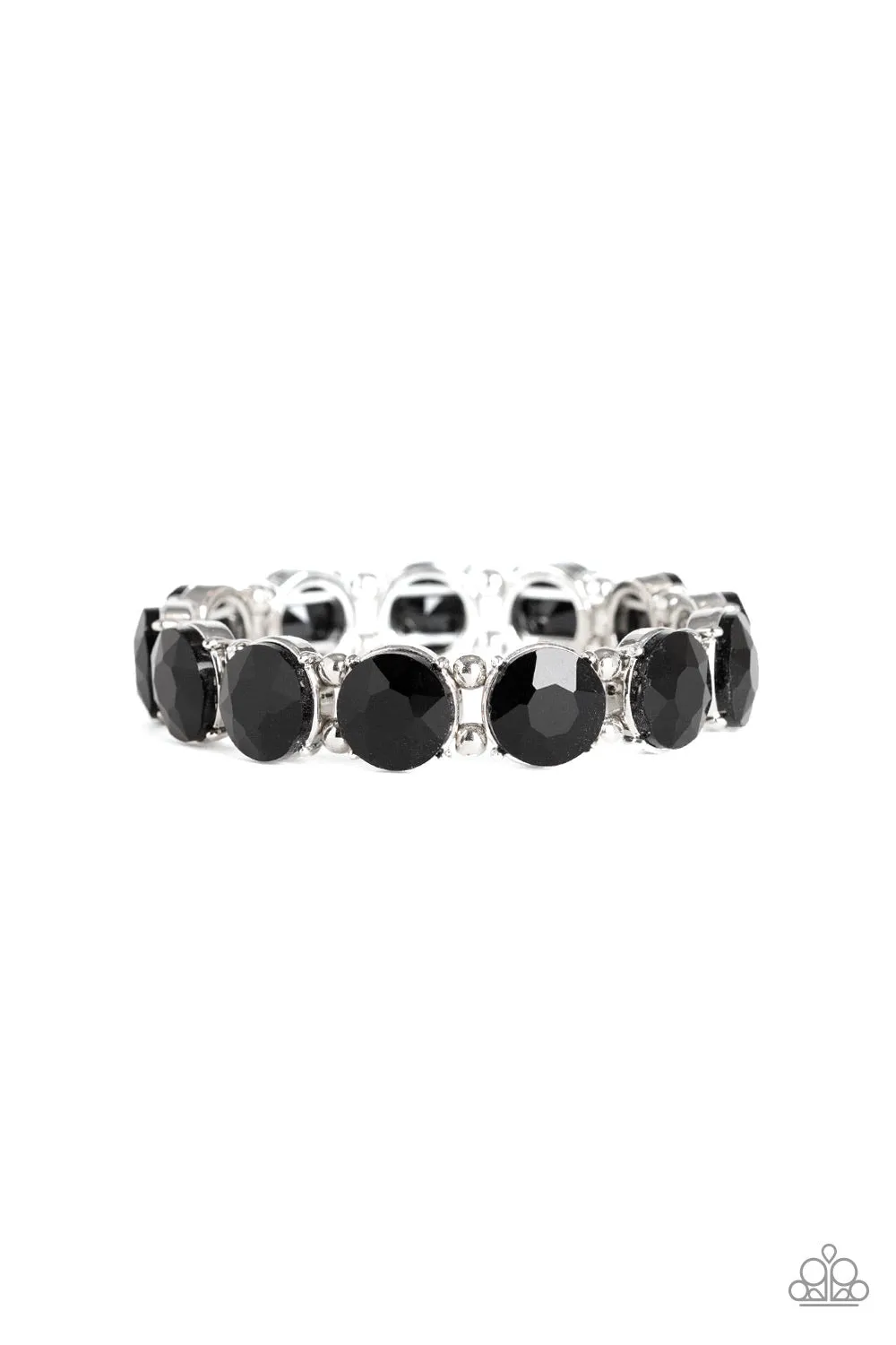 Glitzy Glamorous Black-Bracelet