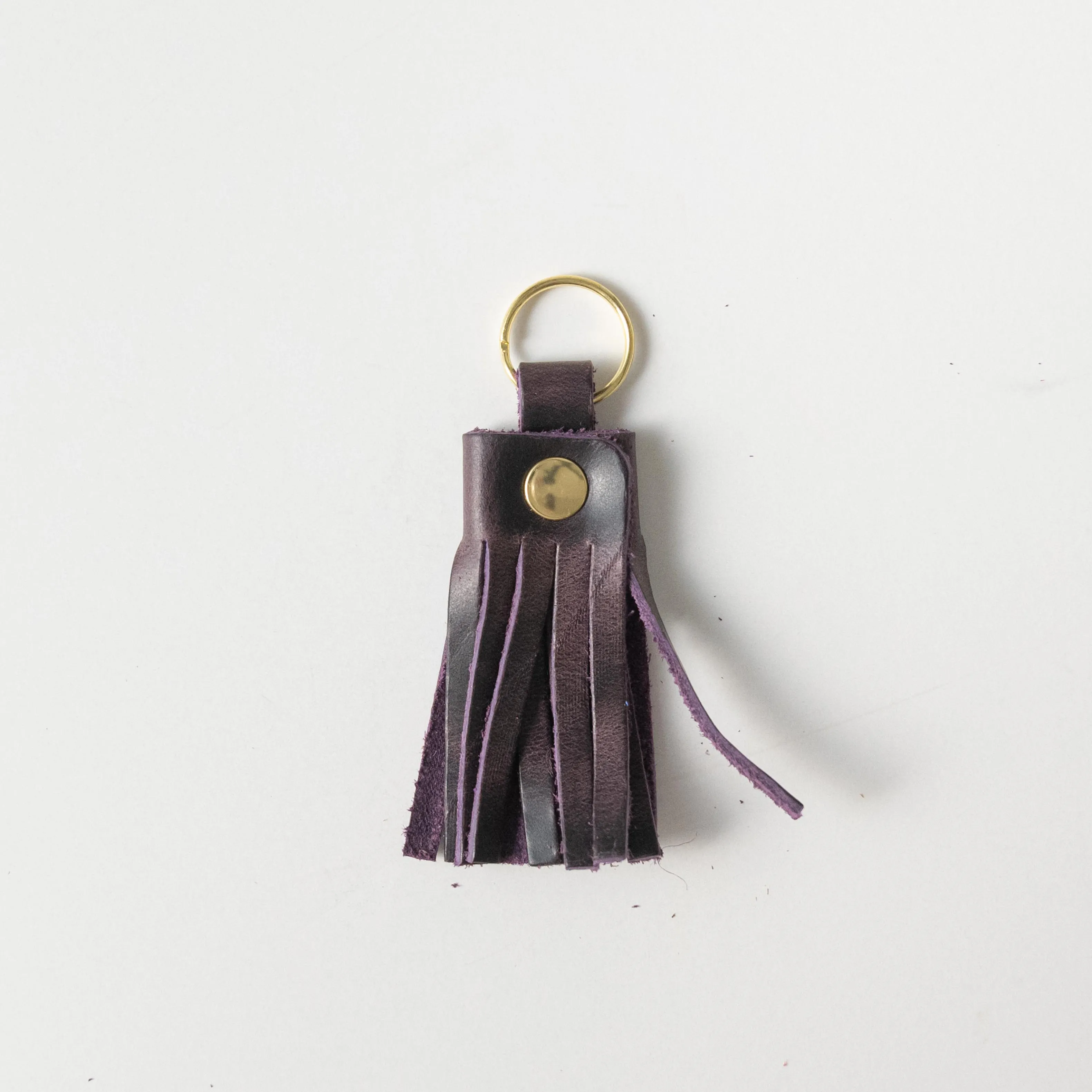 Glossy Purple Tassel Keychain