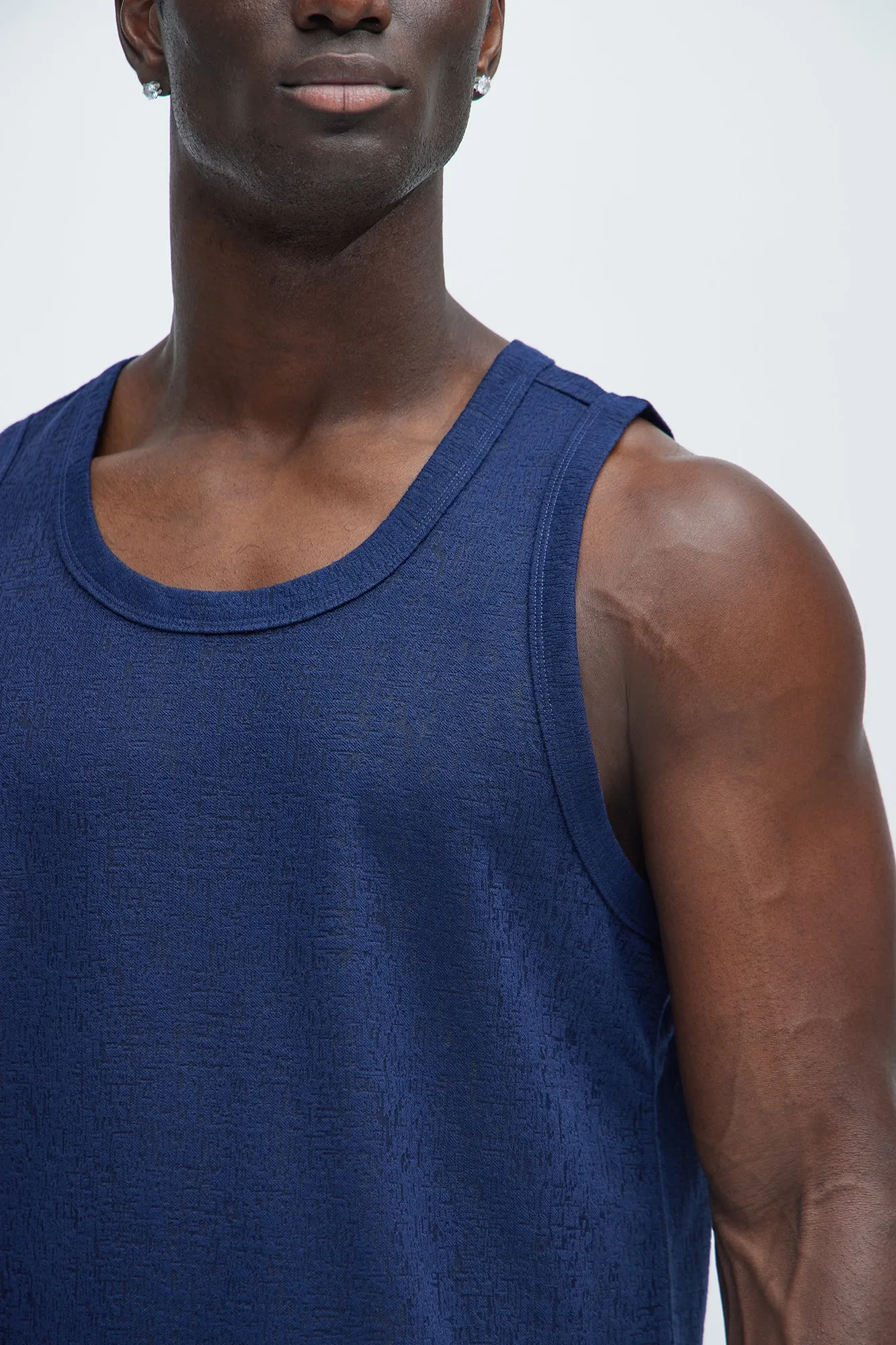 Henrik Textured Tank - Navy