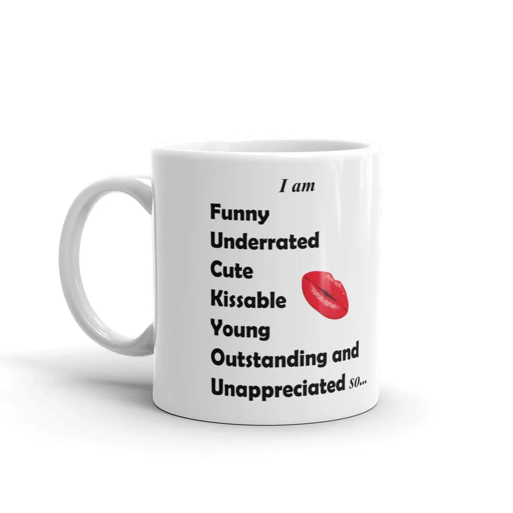 High Self Esteem White glossy mug (Right)