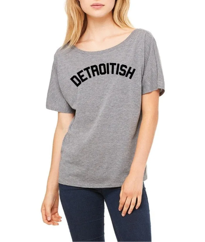 Ink Detroit Detroitish Slouchy T-Shirt - Heather Grey