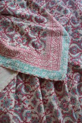 Kantha Quilt Bohemian Floral