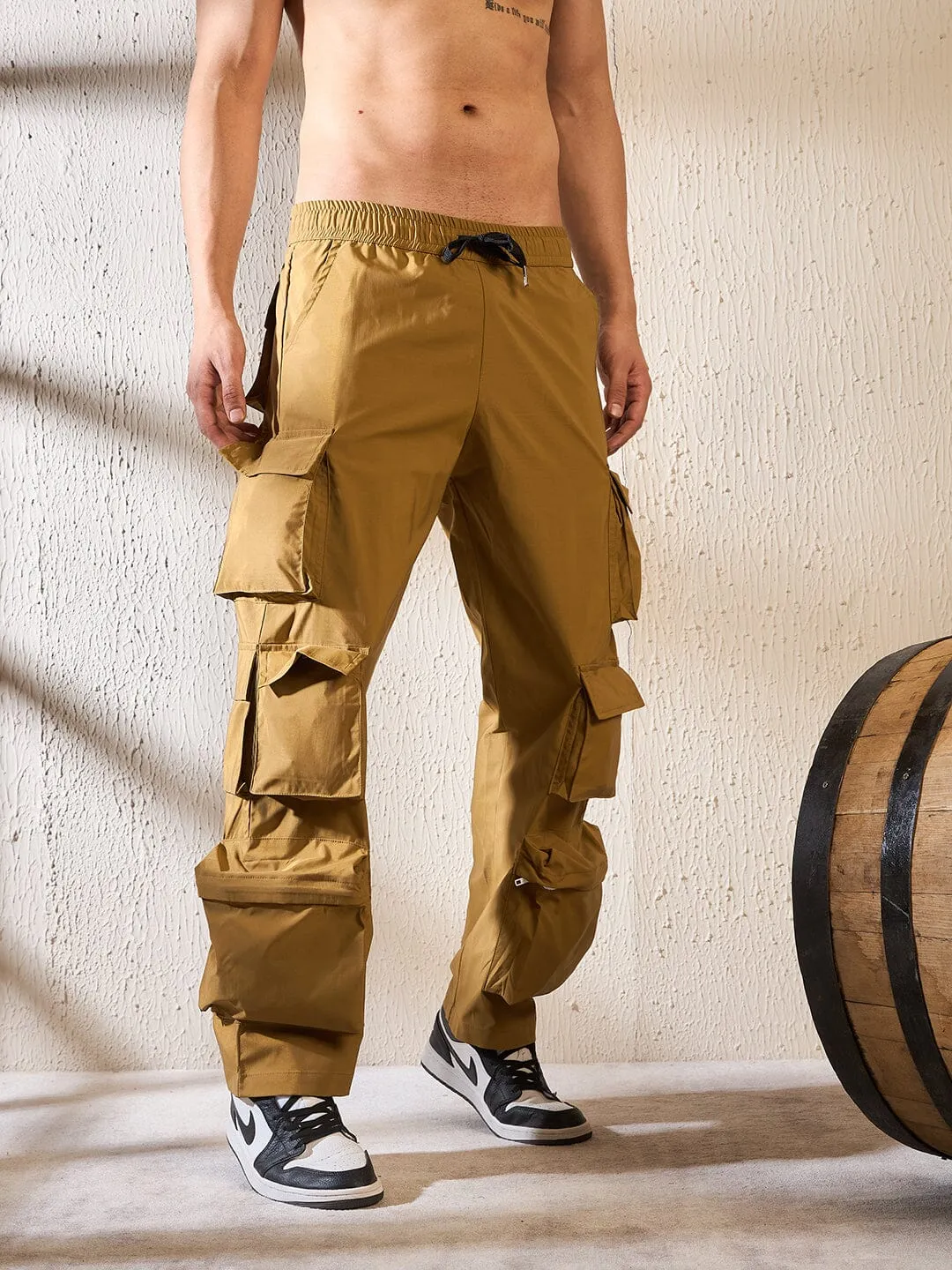 Khaki Utility Cargo Trackpants