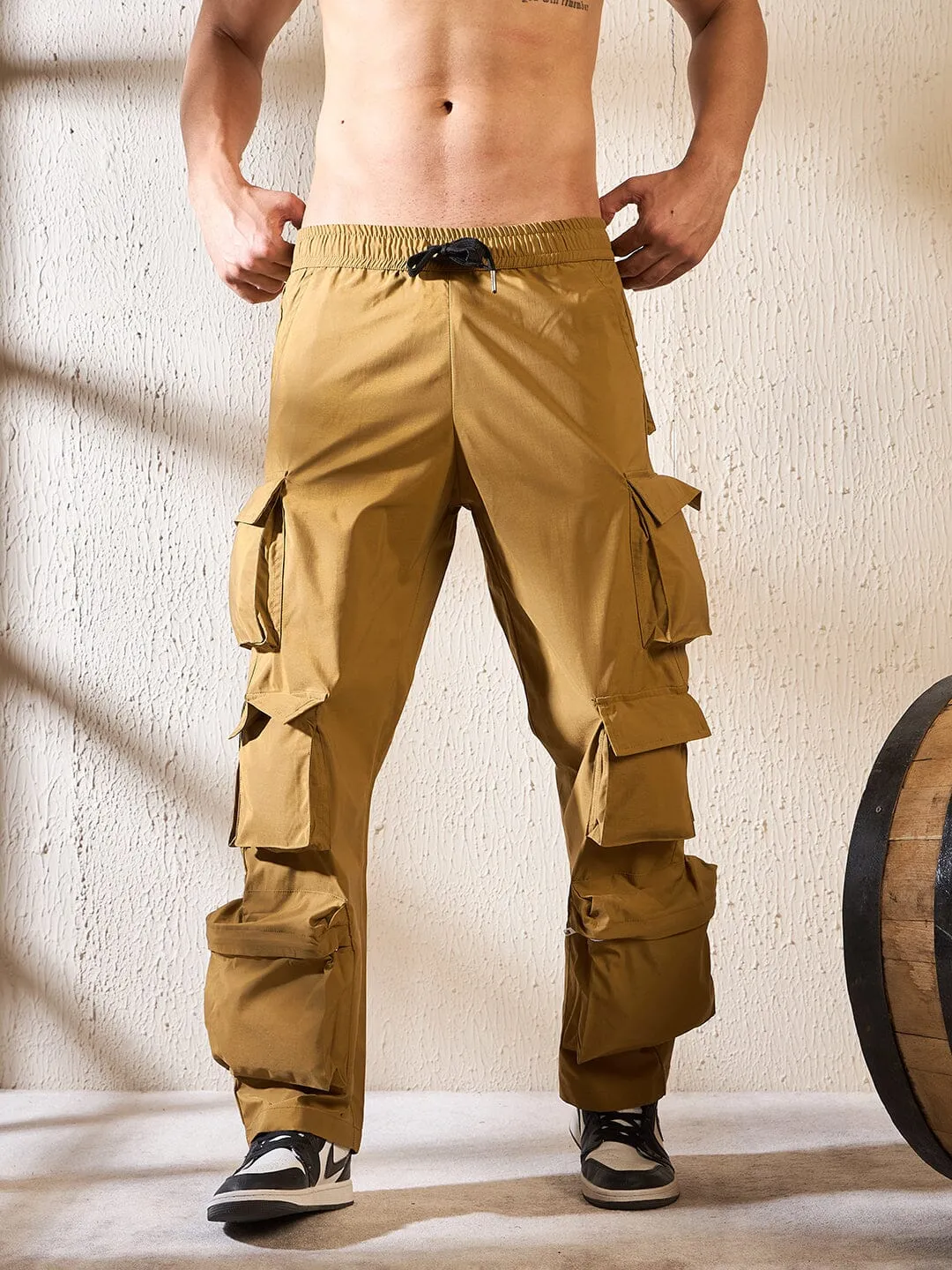 Khaki Utility Cargo Trackpants