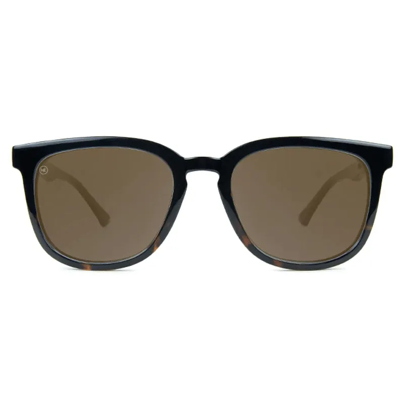 Knockaround Paso Robles Glossy Black and Tortoise Shell Fade with Amber Lens