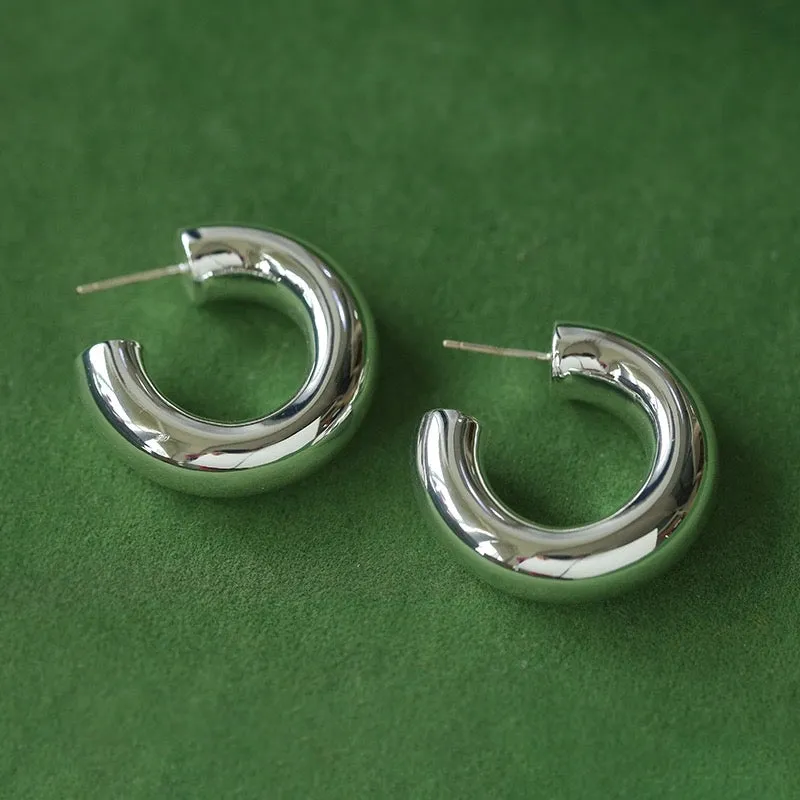 Large Bold Hoop Earrings