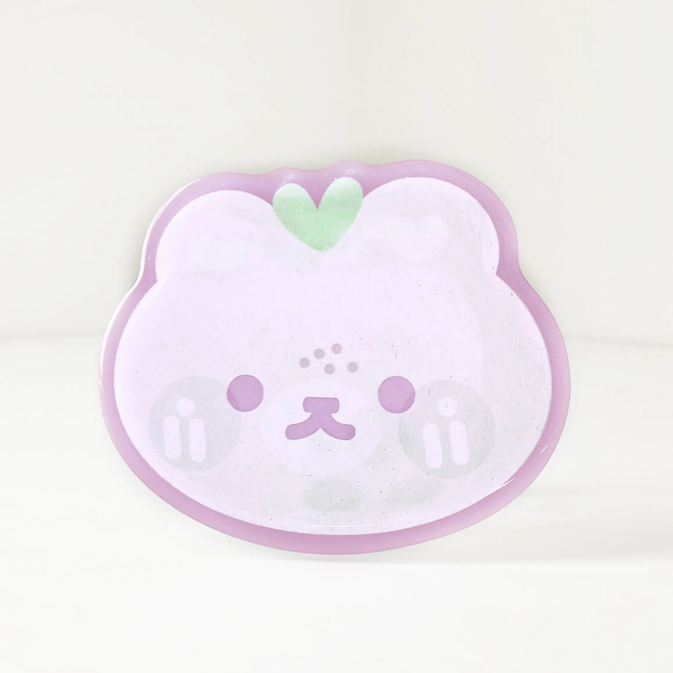 Lavender Bear Glossy Glitter Phone Holder