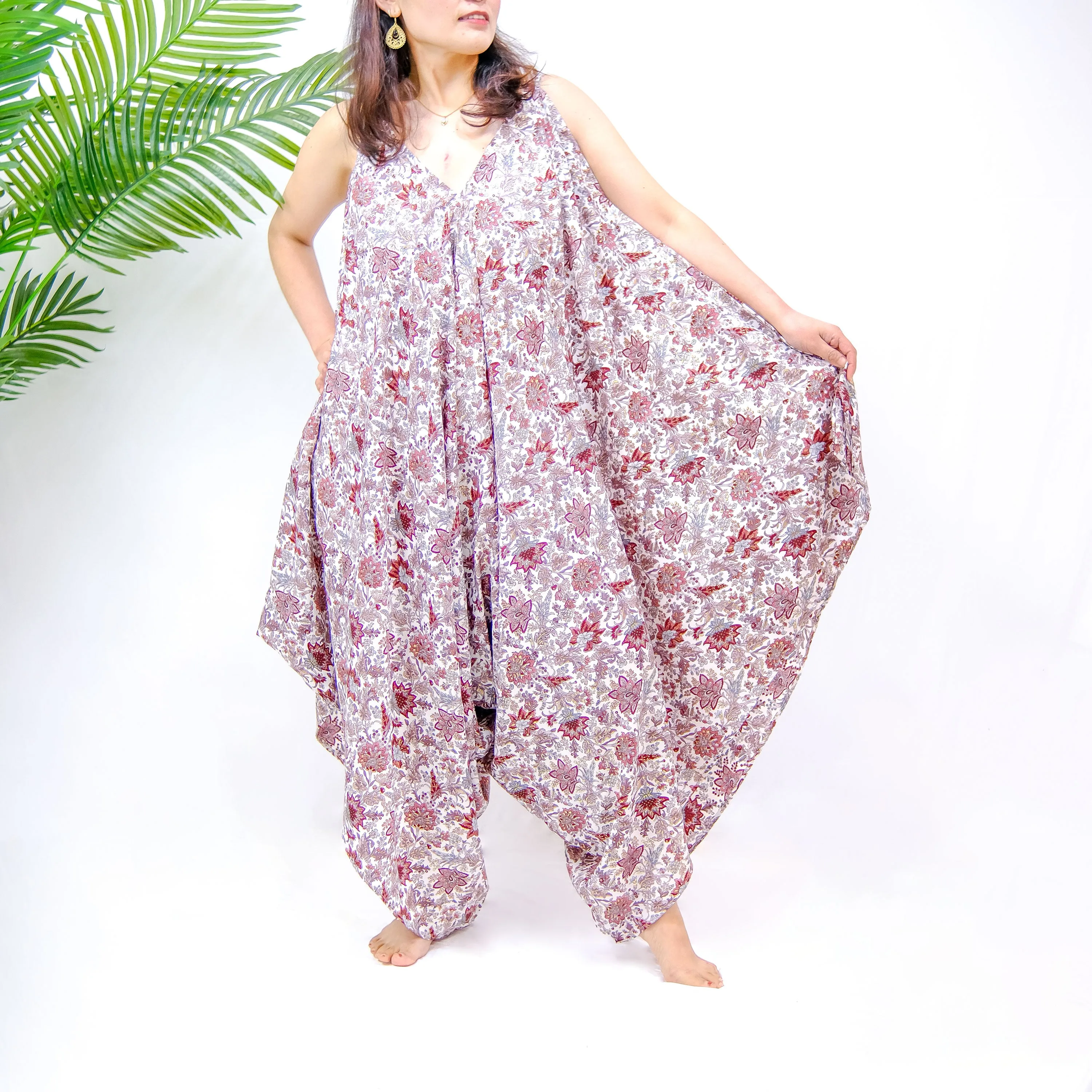 Loose Bohemian Style Summer Jumpsuit with Pockets