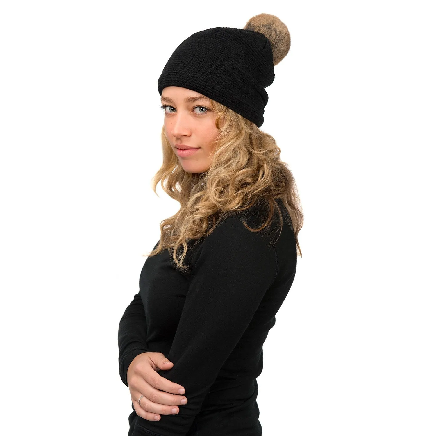 Loren Beanie (Black/Natural)