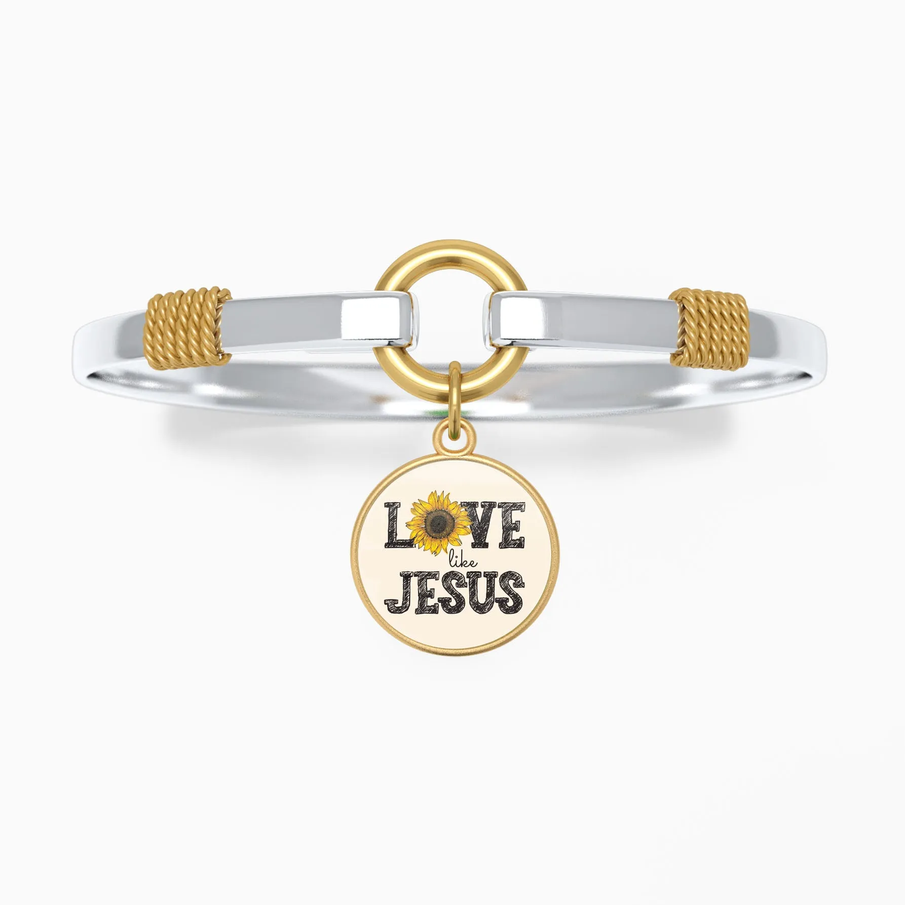 Love Like Jesus - Sunflower - Two-Tone Bracelet