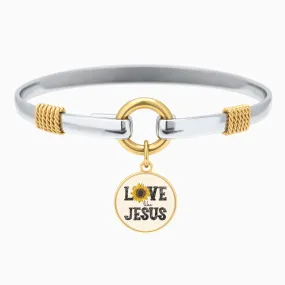 Love Like Jesus - Sunflower - Two-Tone Bracelet