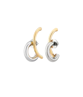 Marisa Hoop Earrings in Two Tone