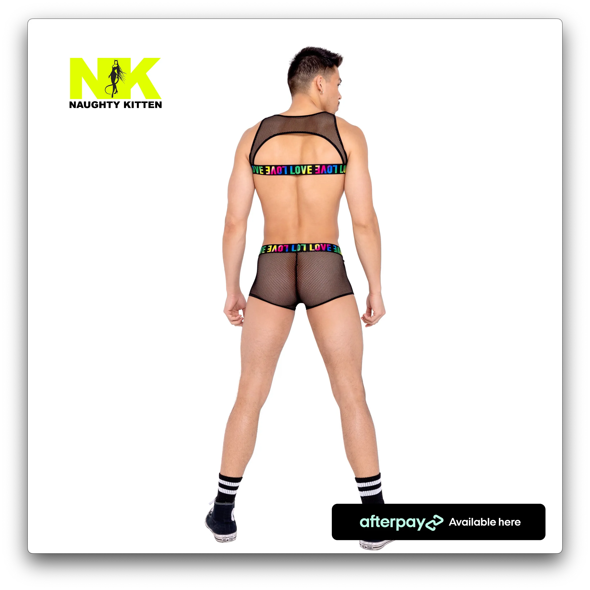 Men's Pride Two-Tone Fishnet Trunks