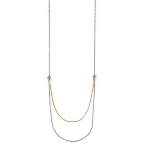 Meridian Petite Two Tone Double Necklace