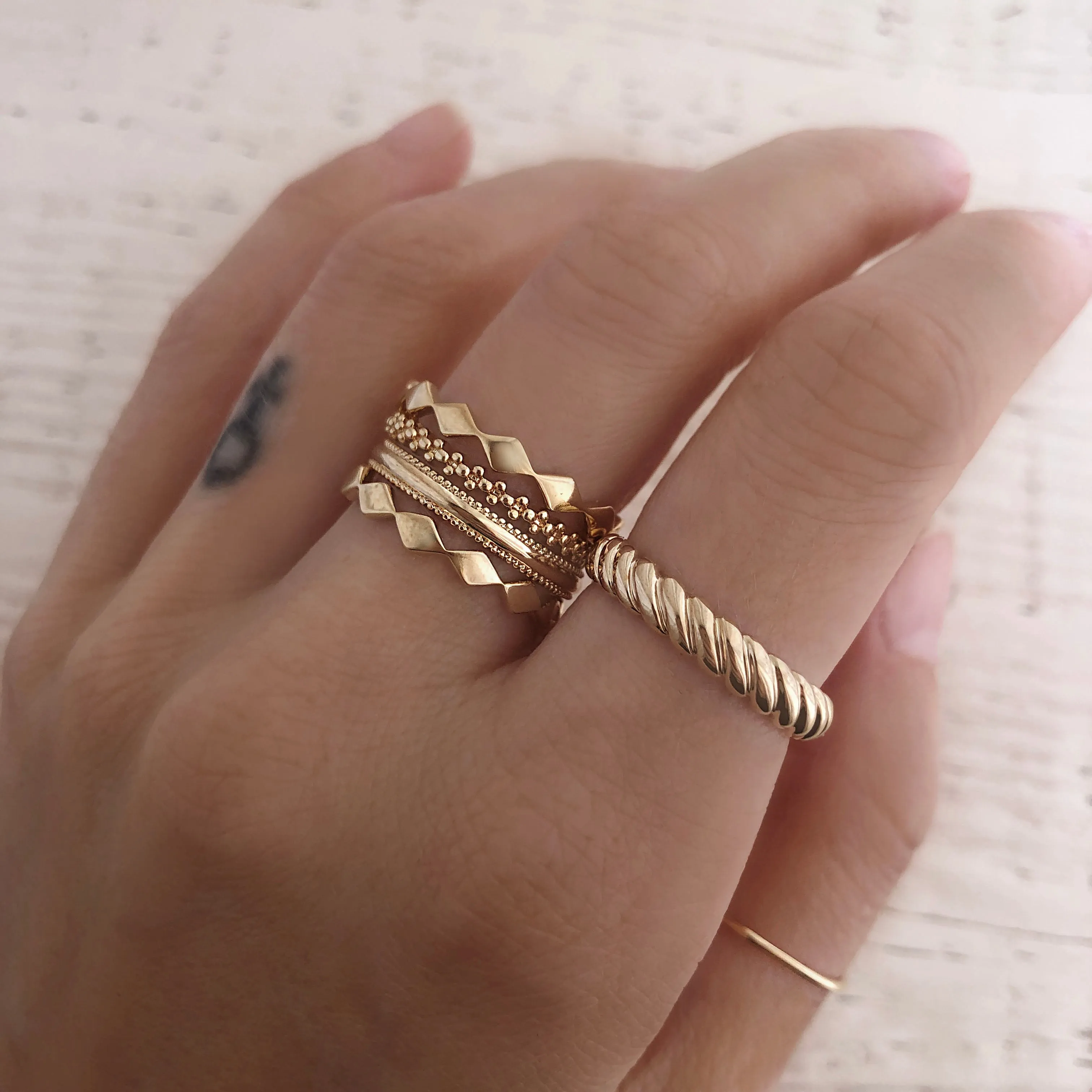 Mikayla - Boho Textured Ring