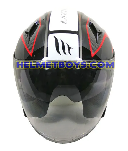 MT Motorcycle Sunvisor Helmet D5 GLOSSY RED