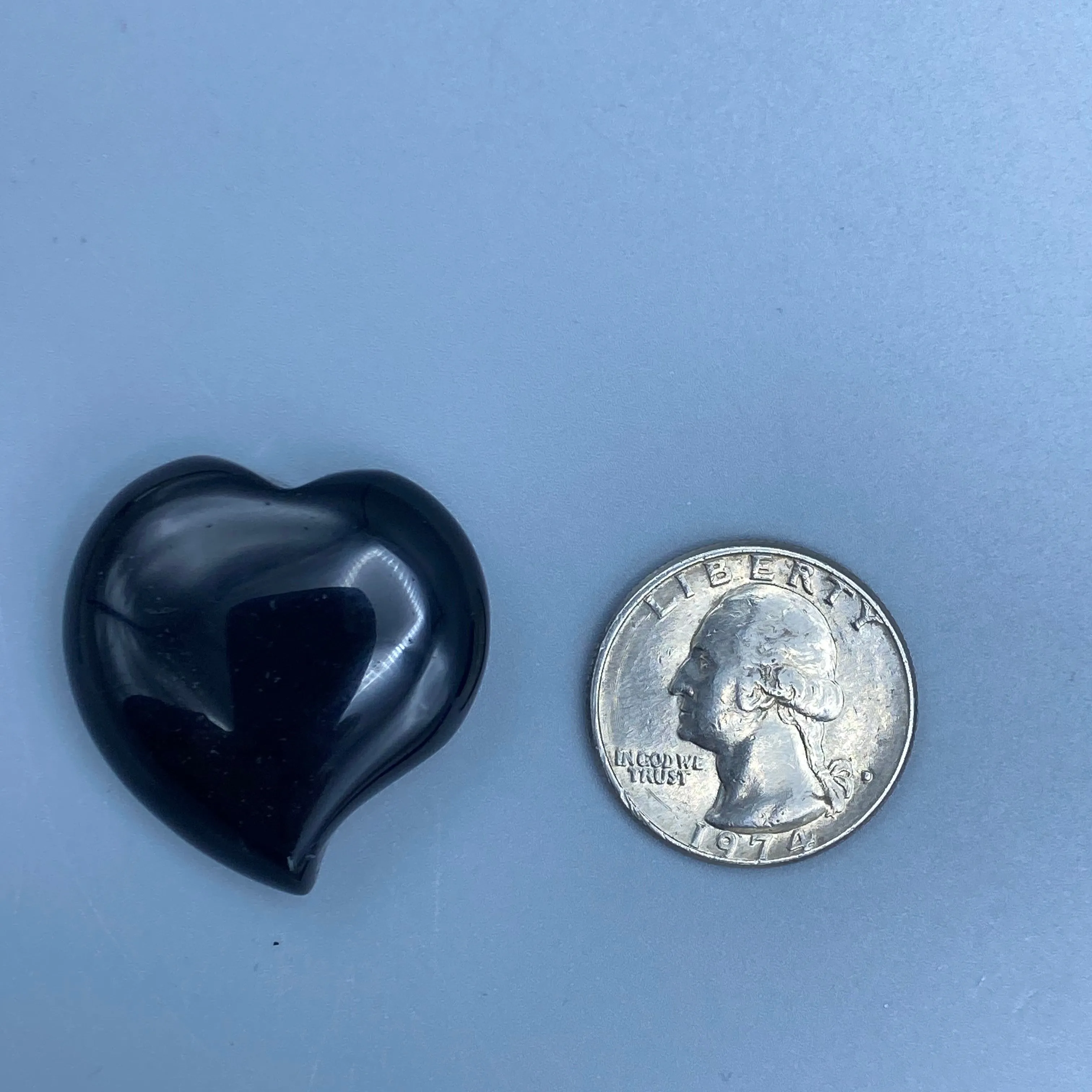 Natural Black Obsidian Hearts