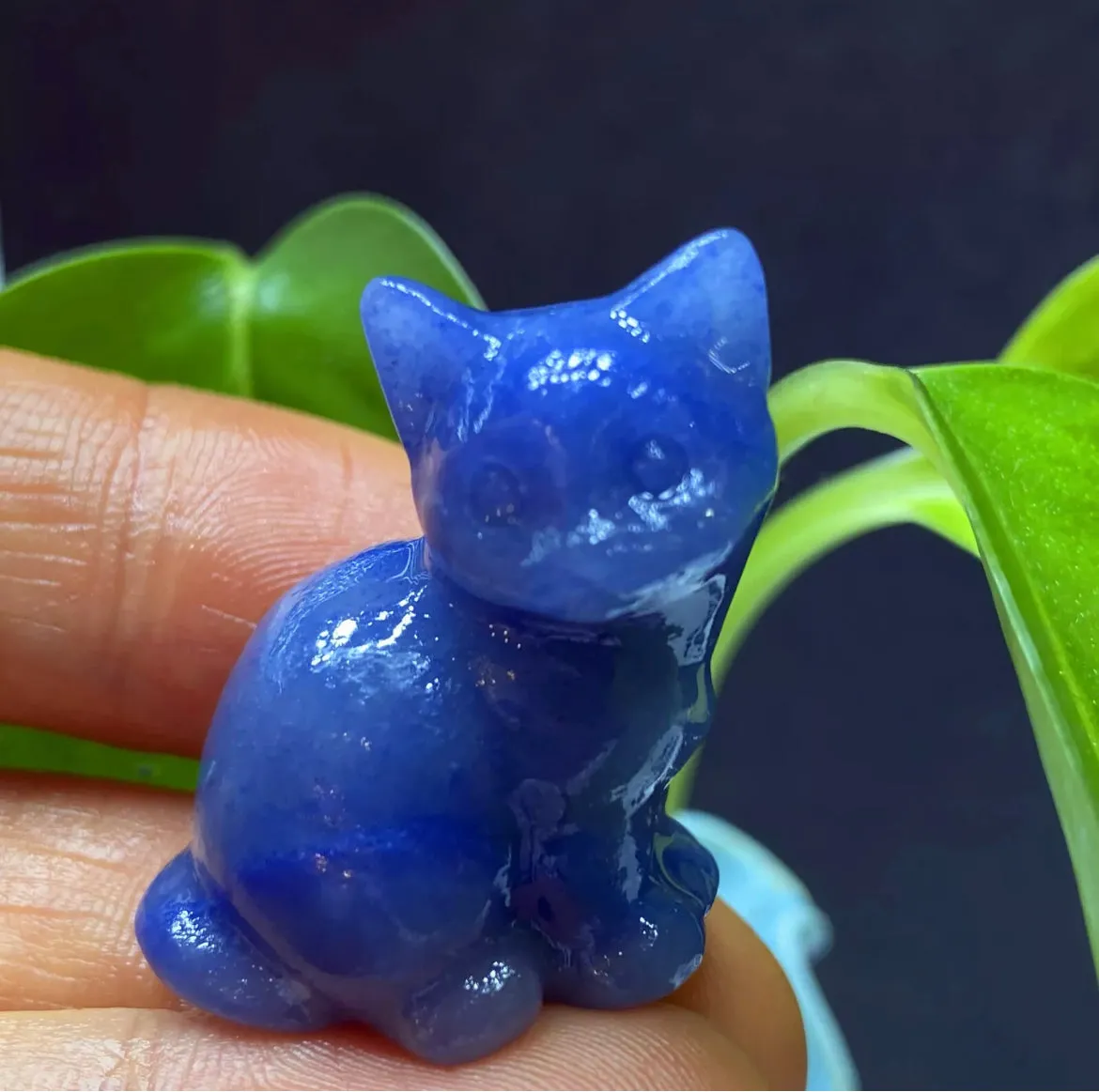 Natural Blue Aventurine Kitty Cat