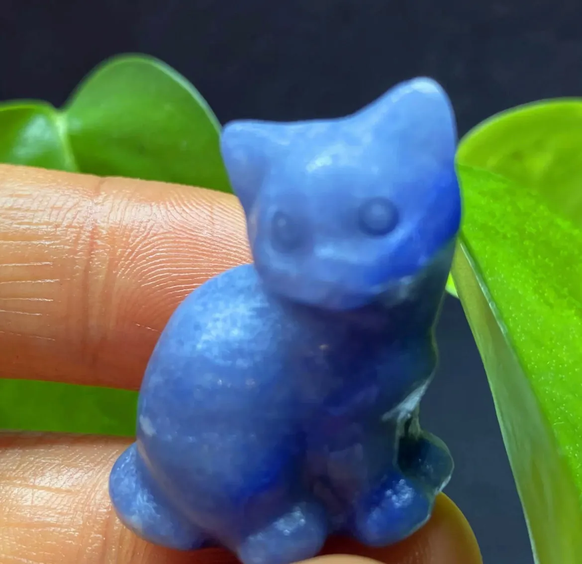 Natural Blue Aventurine Kitty Cat