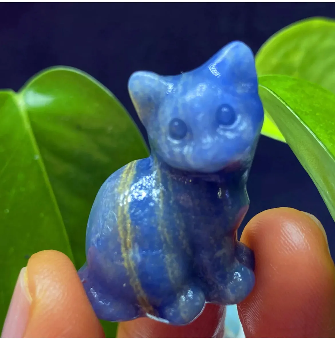 Natural Blue Aventurine Kitty Cat