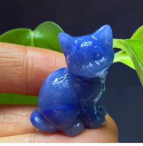 Natural Blue Aventurine Kitty Cat