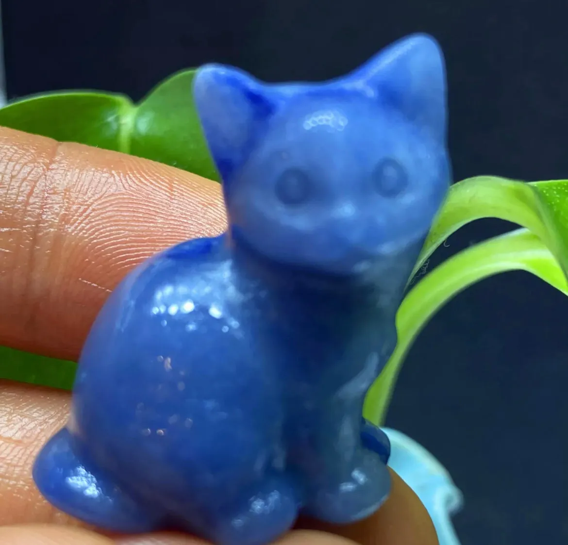 Natural Blue Aventurine Kitty Cat