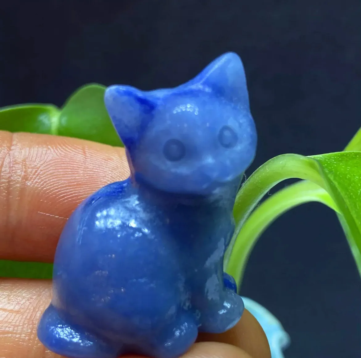 Natural Blue Aventurine Kitty Cat