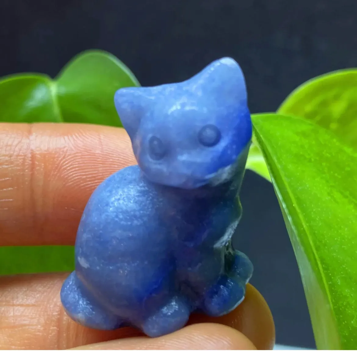 Natural Blue Aventurine Kitty Cat