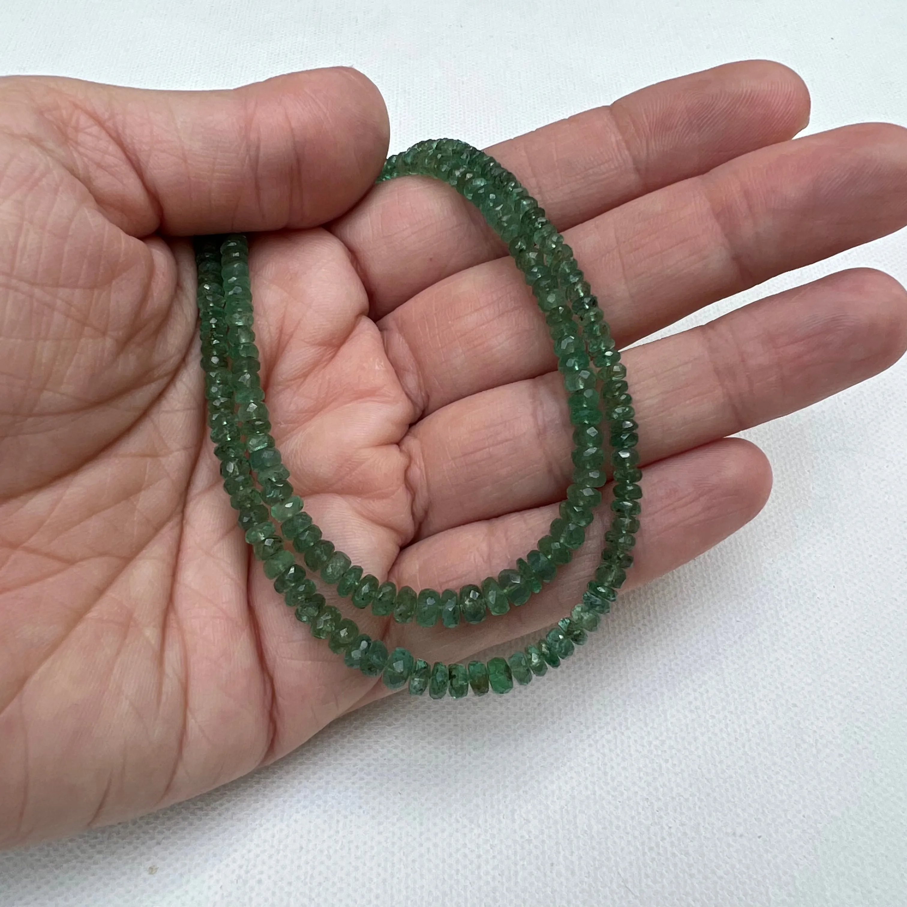 Natural Emerald - Faceted Rondelles