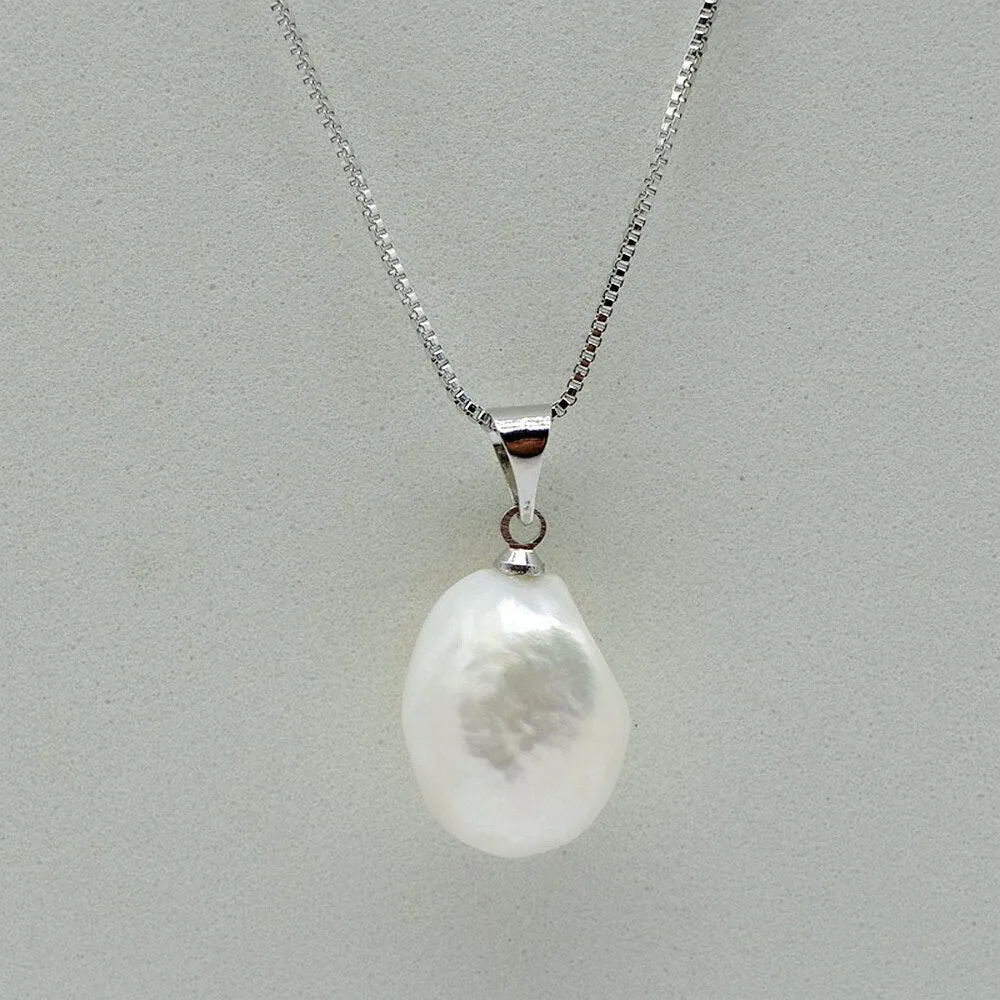 Natural Freshwater Pearl Silver Pendant