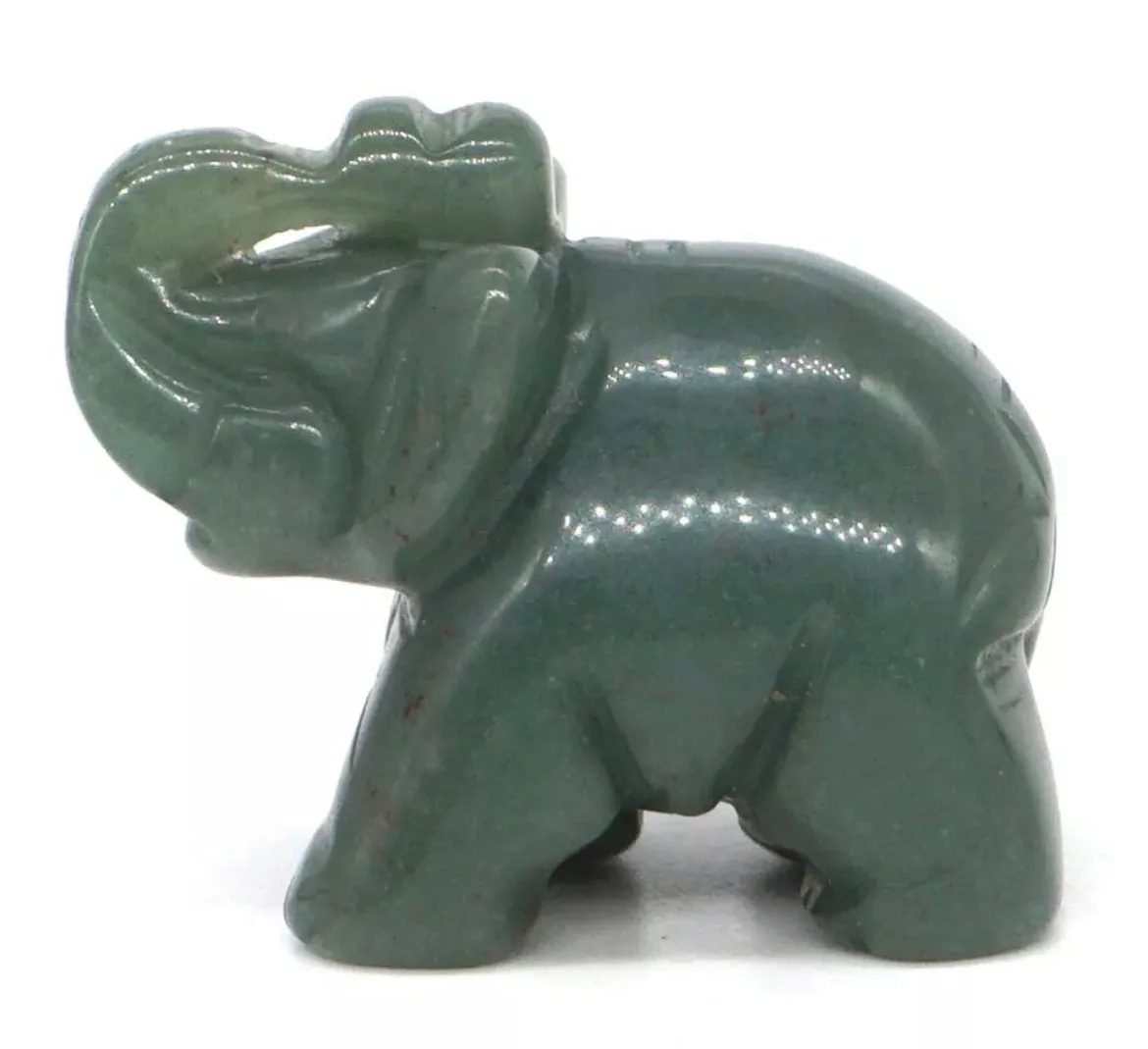 Natural Green Aventurine Elephant figurine