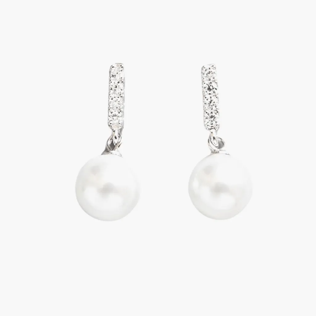 Natural Pearls CZ Earring