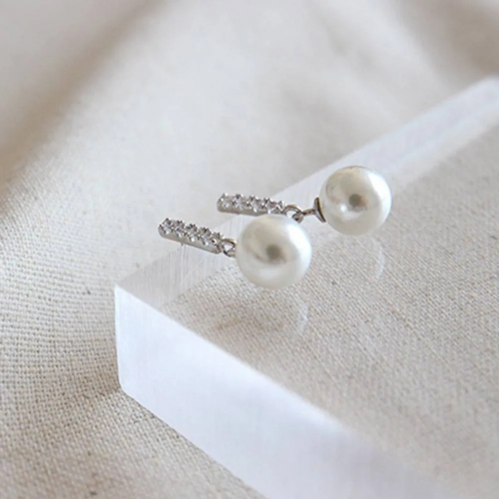 Natural Pearls CZ Earring