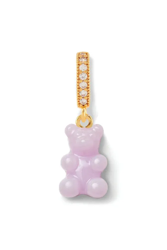 Nostalgia Bear Glossy Pendant, Crystal Gold Connector