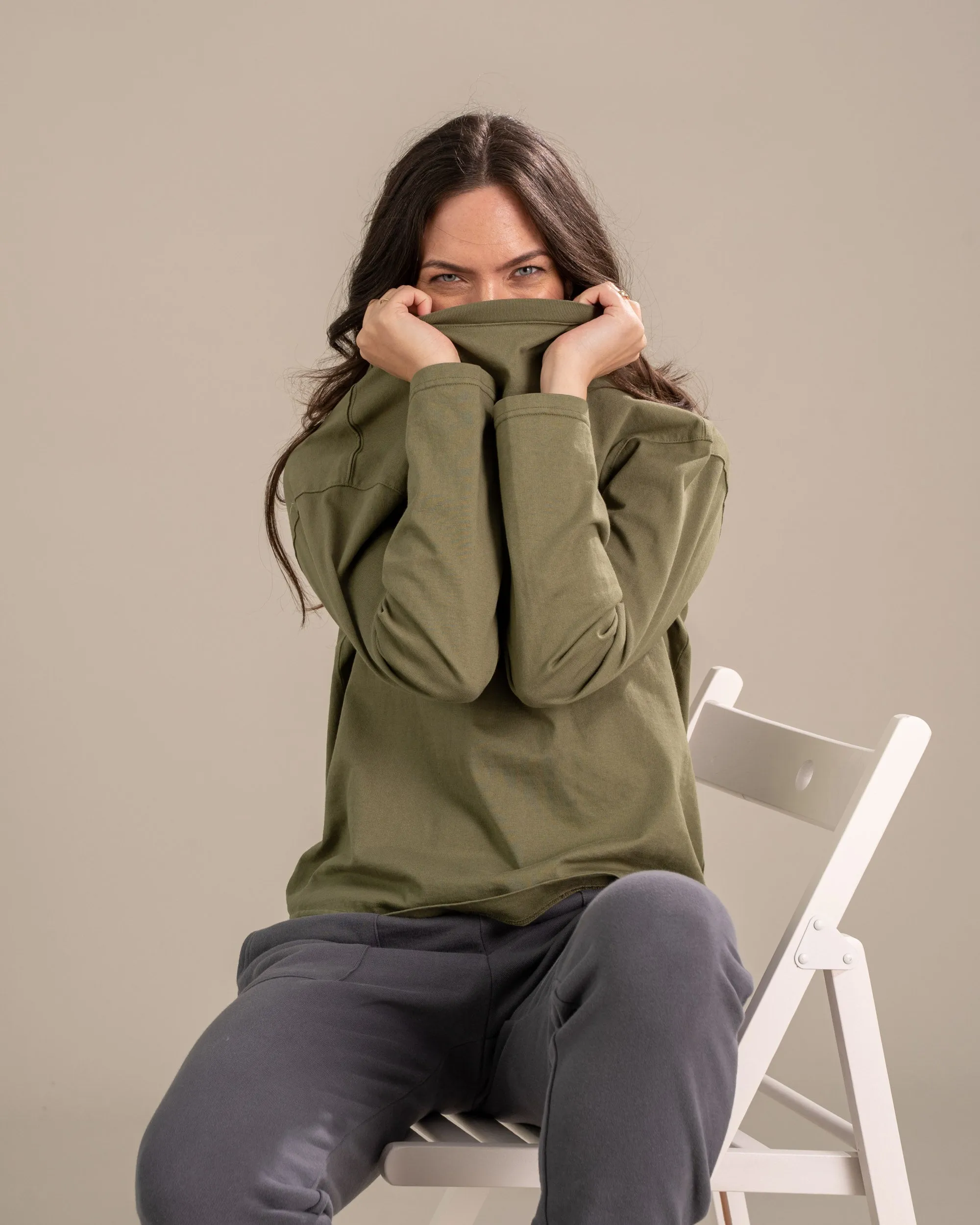 Organic Long-Sleeve Slouchy Tee