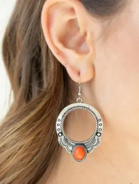 Paparazzi Natural Springs Orange Earrings