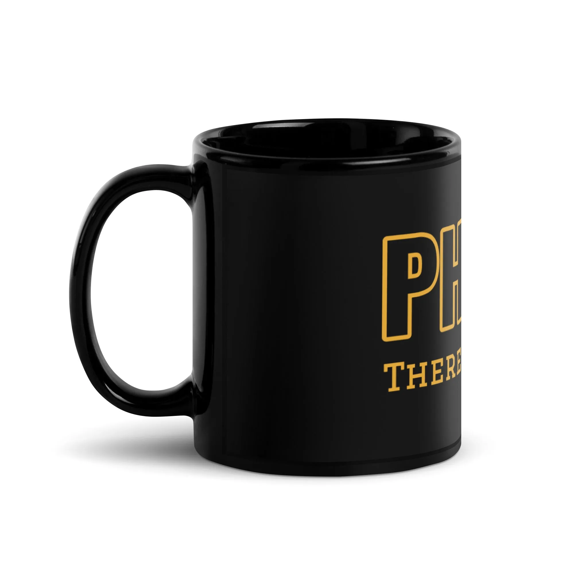 PHIRST There was Alpha Black Glossy Mug